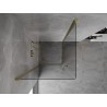 Mexen Mist-B Duo Duschkabine schwenkbar 80 x 80 cm, transparent, gold - 8A2-080-080-50-00