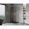 Mexen Mist-B Duo Duschkabine schwenkbar 100 x 100 cm, transparent, gold - 8A2-100-100-50-00