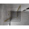 Mexen Mist-B Duo Duschkabine Pendeltür 75 x 75 cm, transparent, gebürstetes Gold - 8A2-075-075-55-00
