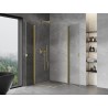 Mexen Mist-B Duo Duschkabine Pendeltür 75 x 75 cm, transparent, gebürstetes Gold - 8A2-075-075-55-00