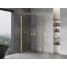 Mexen Mist-B Duo Duschkabine zum Öffnen 85 x 85 cm, transparent, gebürstetes Gold - 8A2-085-085-55-00