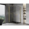 Mexen Mist-B Duo Duschkabine schwenkbar 90 x 70 cm, transparent, gold gebürstet - 8A2-090-070-55-00