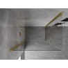 Mexen Mist-B Duo Pendeltür Duschkabine 90 x 75 cm, transparent, gebürstetes Gold - 8A2-090-075-55-00