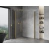 Mexen Mist-B Duo Duschkabine mit Pendeltür 100 x 80 cm, transparent, gebürstetes Gold - 8A2-100-080-55-00