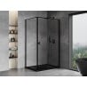 Mexen Mist-B Duschkabine Schwingtür rechts 90 x 70 cm, schwarzer Rahmen, schwarz - 8A2T-090-070-70-70-P