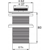 Mexen kleiner runder Klick-Klack Stöpsel, Chrom - 79915-00