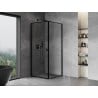Mexen Mist-B Duschkabine, Anschlag rechts 70 x 70 cm, schwarzer Rahmen, schwarz - 8A2T-070-070-70-70-P