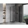 Mexen Mist-B rechte, schwenkbare Duschkabine 90 x 90 cm, schwarzer Rahmen, schwarz - 8A2T-090-090-70-70-P