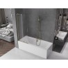 Mexen Velar L Badewannenabtrennung 2-flügelig verschiebbar 70 x 150 cm, matt, gold - 896-070-003-31-50
