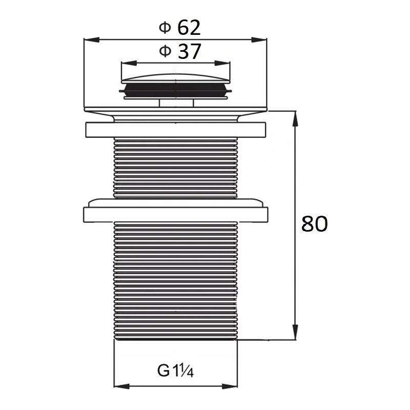 Mexen kleiner runder Klick-Klack-Stöpsel, gold - 79915-50