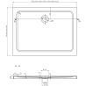Mexen Apia Schiebeduschkabine 100 x 70 cm, transparent, Chrom + Flat Duschwanne, schwarz - 840-100-070-01-00-4070