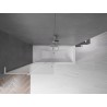Mexen Velar L Badewannenabtrennung 2-flügelig, verschiebbar 90 x 150 cm, matt, gebürsteter Nickel - 896-090-003-31-97