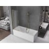 Mexen Velar L Duschwand für Badewanne, 2-flügelig, verschiebbar 100 x 150 cm, matt, gold gebürstet - 896-100-003-31-55
