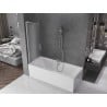 Mexen Velar L Badewannenfaltwand 2-teilig verschiebbar 110 x 150 cm, matt, Chrom - 896-110-003-31-01