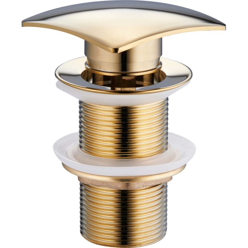 Mexen Klick-Klack-Abflussstopfen quadratisch, gold - 79916-50