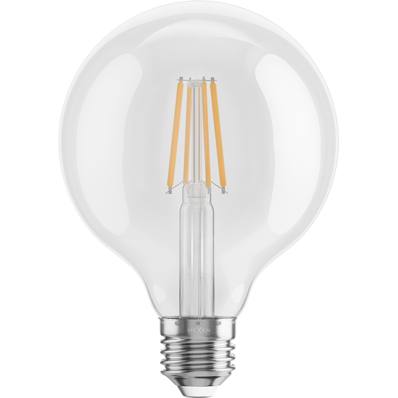 Mexen Vintis LED-Filament-Glühbirne E27, G95, 6W, Warm - 2700K, 720 lm, klar - L157-E27-0627-00