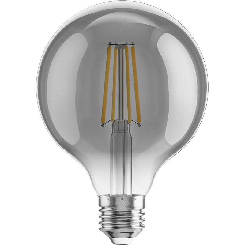Mexen Vintis LED-Filament-Glühbirne E27, G95, 8W, Warm - 2700K, 680 lm, smoke - L157-E27-0827-70