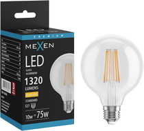 Mexen Vintis LED-Filament-Glühbirne E27, G95, 10W, Warm - 2700K, 1320 lm, klar - L157-E27-1027-00