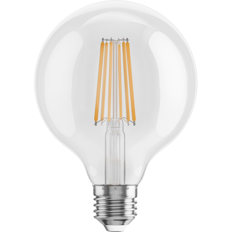 Mexen Vintis LED-Filament-Glühbirne E27, G95, 10W, Warm - 2700K, 1320 lm, klar - L157-E27-1027-00