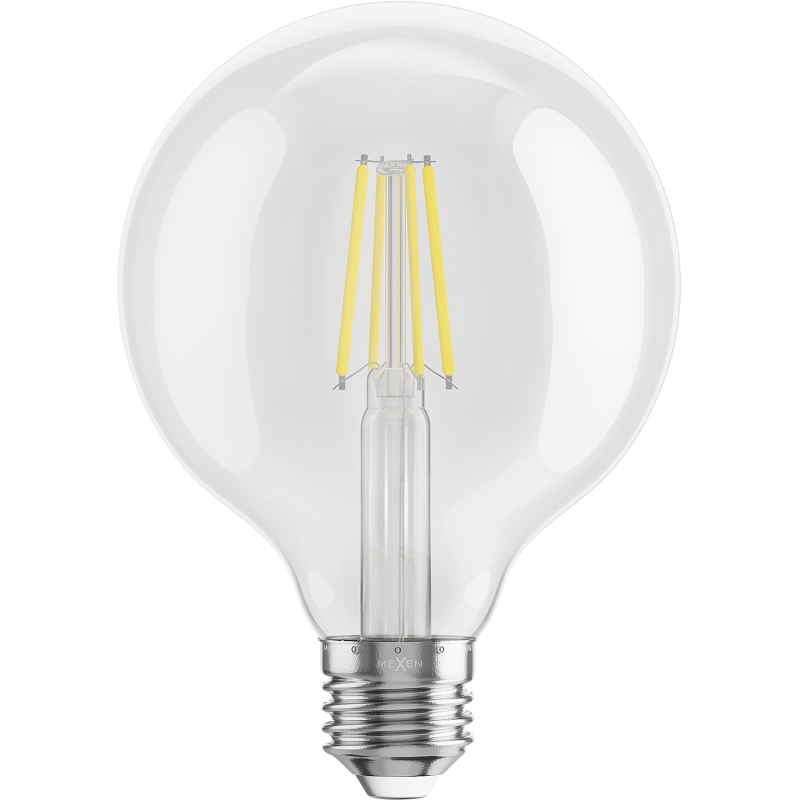 Mexen Vintis LED-Filament-Glühbirne E27, G95, 6W, Neutral - 4000K, 720 lm, klar - L157-E27-0640-00