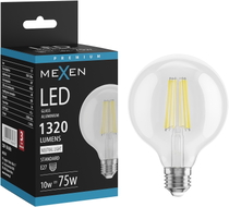 Mexen Vintis LED-Filament-Glühbirne E27, G95, 10W, Neutral - 4000K, 1320 lm, klar - L157-E27-1040-00