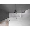 Mexen Velar L Badewannenabtrennung 2-flügelig verschiebbar 110 x 150 cm, matt, gebürstetes Gun Gray - 896-110-003-31-66
