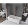 Mexen Velar L Badewannenabtrennung 2-flügelig schiebbar 120 x 150 cm, matt, gebürstetes Kupfer - 896-120-003-31-65