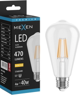 Mexen Vintis LED-Filamentbirne E27, ST64, 4W, Warm - 2200K, 470 lm, klar - L152-E27-0422-00