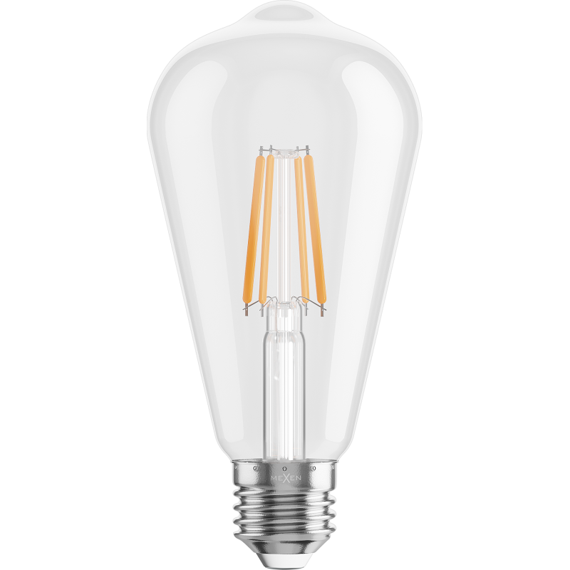 Mexen Vintis LED-Filamentbirne E27, ST64, 4W, Warm - 2200K, 470 lm, klar - L152-E27-0422-00