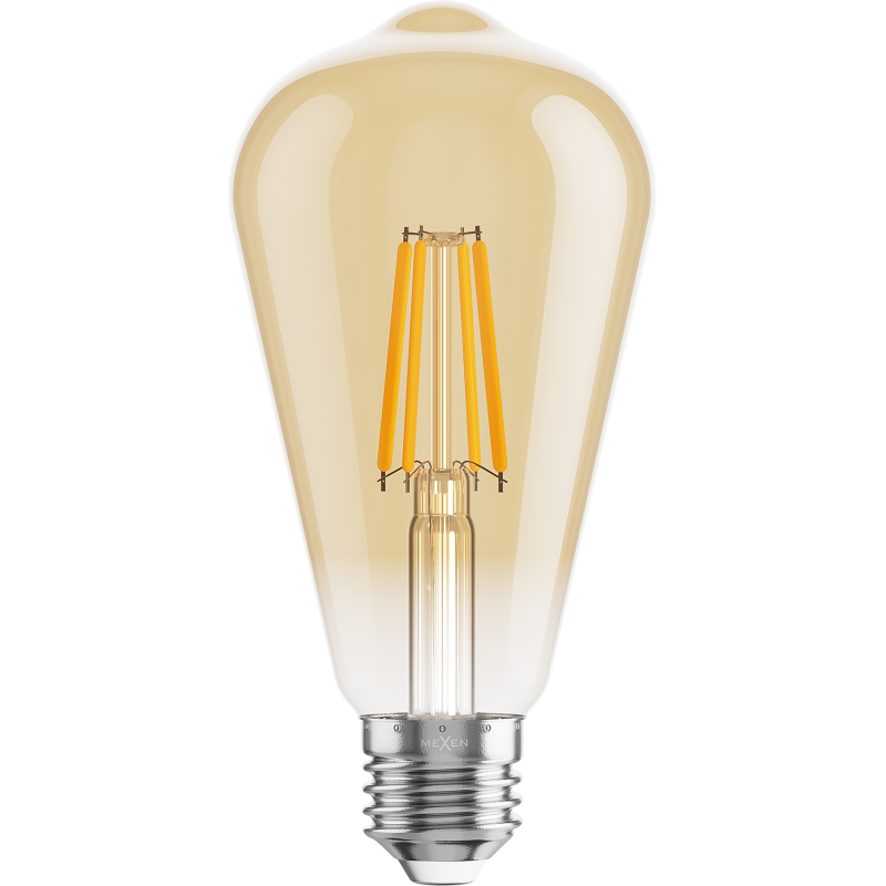 Mexen Vintis LED-Filamentbirne E27, ST64, 4W, Warm - 2200K, 400 lm, bernstein - L152-E27-0422-50