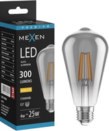Mexen Vintis LED-Filament-Glühbirne E27, ST64, 4W, Warm - 2200K, 300 lm, Rauch - L152-E27-0422-70
