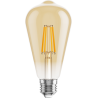 Mexen Vintis LED-Filament-Lampe E27, ST64, 6W, Warm - 2200K, 600 lm, bernstein - L152-E27-0622-50