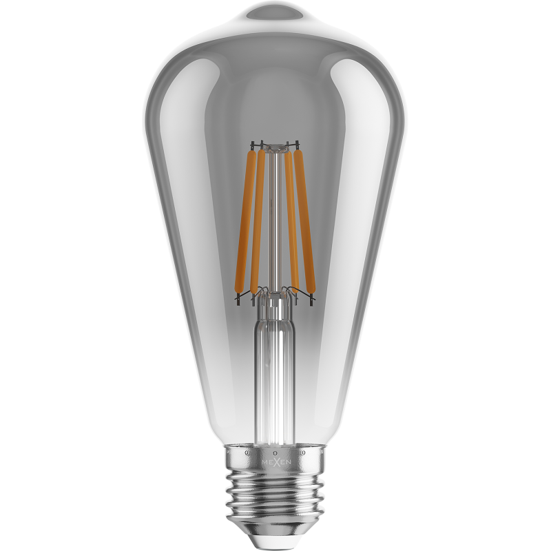 Mexen Vintis LED-Filament-Glühbirne E27, ST64, 6W, Warm - 2200K, 450 lm, Rauch - L152-E27-0622-70
