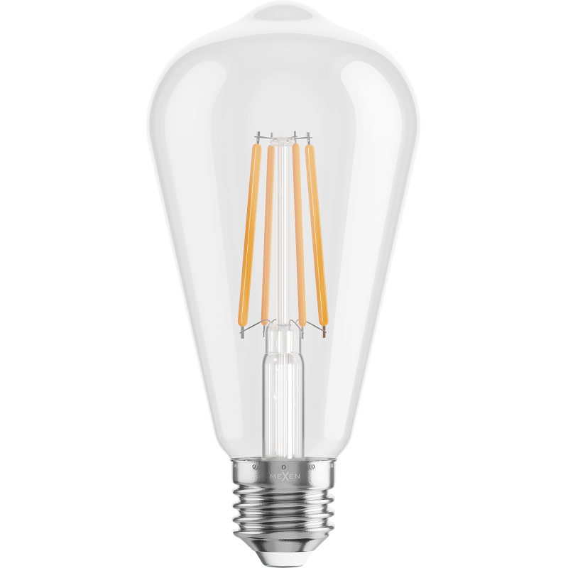 Mexen Vintis LED-Filament-Lampe E27, ST64, 8W, Warm - 2200K, 1055 lm, klar - L152-E27-0822-00