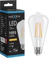 Mexen Vintis LED-Filament-Lampe E27, ST64, 8W, Warm - 2200K, 1055 lm, klar - L152-E27-0822-00