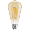 Mexen Vintis LED-Filament-Glühbirne E27, ST64, 8W, Warmweiß - 2200K, 750 lm, bernstein - L152-E27-0822-50