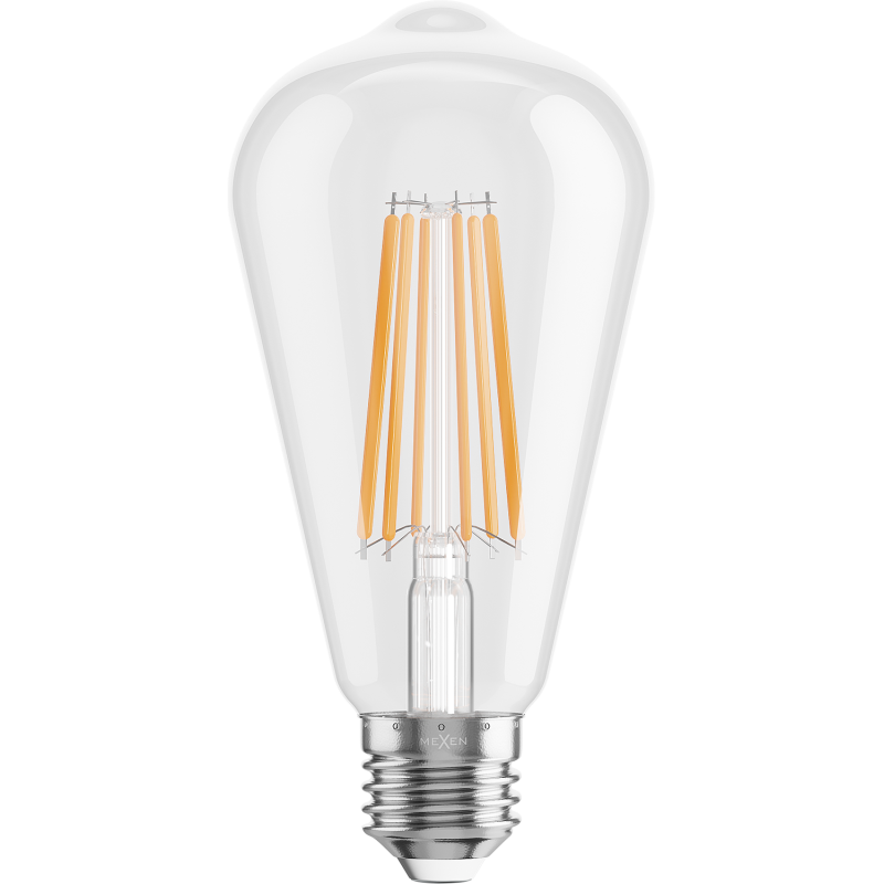 Mexen Vintis LED-Filament-Glühbirne E27, ST64, 10W, Warm - 2200K, 1320 lm, klar - L152-E27-1022-00