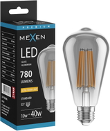 Mexen Vintis LED-Filamentlampe E27, ST64, 10W, Warm - 2200K, 780 lm, Rauch - L152-E27-1022-70