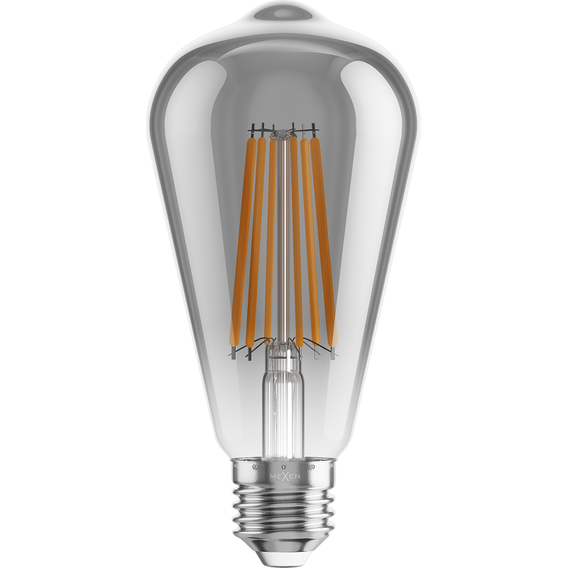 Mexen Vintis LED-Filamentlampe E27, ST64, 10W, Warm - 2200K, 780 lm, Rauch - L152-E27-1022-70