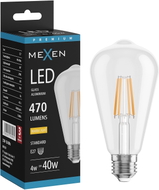 Mexen Vintis LED-Filament-Glühbirne E27, ST64, 4W, Warm - 2700K, 470 lm, klar - L152-E27-0427-00