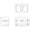Mexen Orio Badezimmerschrank 100 cm mit Waschbecken Vela rechts, 2S, 1T, weiß glänzend - 91A13-10047-3-BBFFF00-W23P00