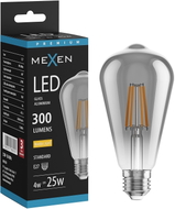 Mexen Vintis LED-Filament-Glühbirne E27, ST64, 4W, Warm - 2700K, 300 lm, smoke - L152-E27-0427-70