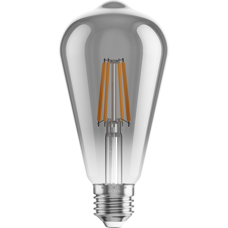Mexen Vintis LED-Filament-Glühbirne E27, ST64, 4W, Warm - 2700K, 300 lm, smoke - L152-E27-0427-70