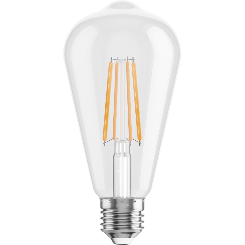 Mexen Vintis LED-Filament-Glühbirne E27, ST64, 8W, Warmweiß - 2700K, 1055 lm, klar - L152-E27-0827-00