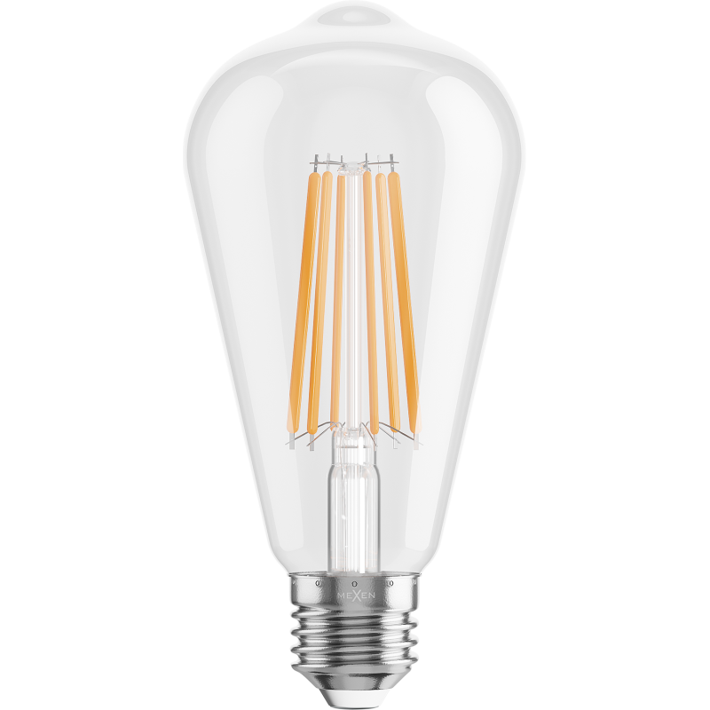 Mexen Vintis LED-Filament-Glühbirne E27, ST64, 10W, Warm - 2700K, 1320 lm, klar - L152-E27-1027-00