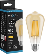 Mexen Vintis LED-Filament-Glühbirne E27, ST64, 10W, Warm - 2700K, 910 lm, amber - L152-E27-1027-50