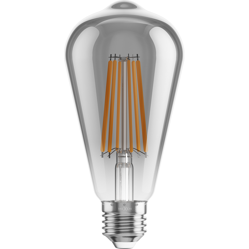 Mexen Vintis LED-Filamentlampe E27, ST64, 10W, Warm - 2700K, 780 lm, smoke - L152-E27-1027-70