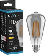 Mexen Vintis LED-Filamentlampe E27, ST64, 10W, Warm - 2700K, 780 lm, smoke - L152-E27-1027-70