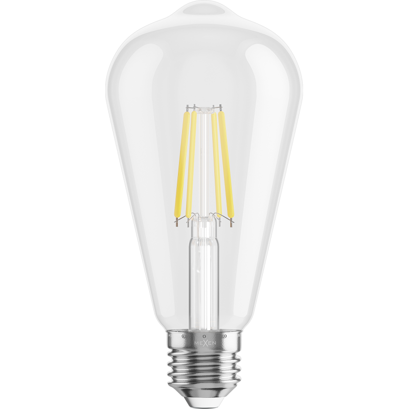 Mexen Vintis LED-Filament-Glühbirne E27, ST64, 4W, Neutral - 4000K, 470 lm, klar - L152-E27-0440-00