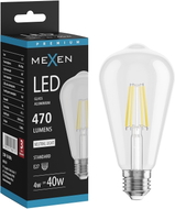 Mexen Vintis LED-Filament-Glühbirne E27, ST64, 4W, Neutral - 4000K, 470 lm, klar - L152-E27-0440-00